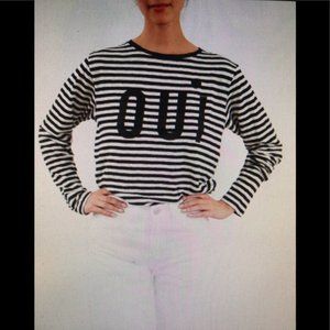 CLARE V. CLARE VIVIER x ARMOR LUX OUI LONG SLEEVE T-SHIRT. Size M